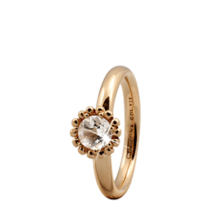 Christina forgyldt samle ring - Crystal Flower køb det billigst hos Guldsmykket.dk her